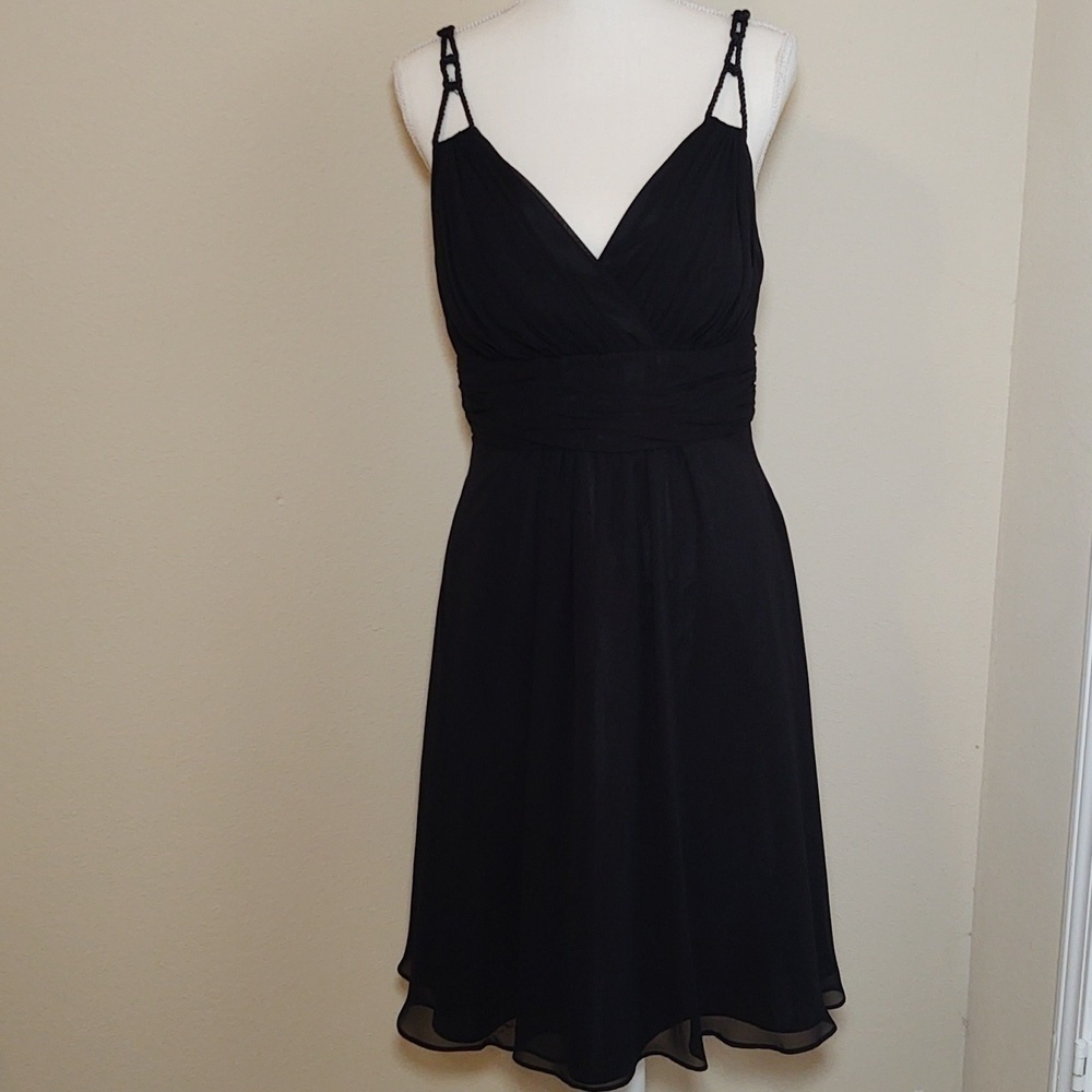 Dusk Collection Women's Black Chiffon Party/Prom Dress - Picture 3 of 6
